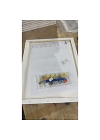 Tranh tô màu theo số Tranh sơn dầu số hoá hình ngựa 30*40cm kèm khung