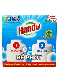 Bộ gồm 2 chai Thông tắc + khử mùi bể phốt HANDO 860g