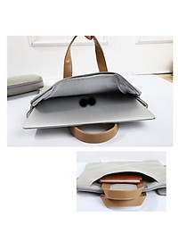 TÚI XÁCH DA, CẶP XÁCH DA CHỐNG SỐC CHO MÁY TÍNH, MACBOOK, LAPTOP - TẶNG KÈM VÍ ĐỰNG PHỤ KIỆN SIÊU CHỐNG NƯỚC