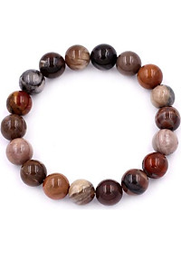 Vòng tay chuỗi hạt Gỗ Hóa Thạch 10 ly 18 hạt - hợp tất cả các mệnh