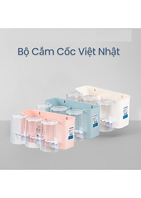 Kệ Để Bàn Chải, Cốc Và Kem Đánh Răng Việt Nhật, Bộ Cắm Bàn Chải 3 cốc - Nhựa Việt Nhật Chính Hãng