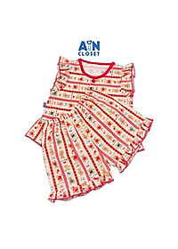 Bộ quần áo ngắn bé gái họa tiết Gấu đỏ cotton - AICDBGKCUKFJ - AIN Closet