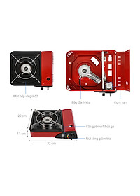 Bếp Gas Du Lịch Mini Kendy - Màu Ngẫu Nhiên - Hàng Chính Hãng