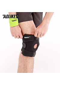 Bộ 2 đai bảo vệ đầu gối có lò xo hỗ trợ xương bánh chè Four spring Sport knee protector Aolikes YE-7618