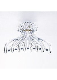 Kẹp càng cua size to 8 răng trong suốt kiểu Hàn Quốc KAH147 - Xanh lá