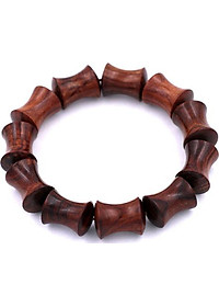 Chuỗi hạt đeo tay Gỗ Tử Đàn Hình Ống Tre - Vòng tay chuỗi hạt gỗ - vòng đeo tay size lớn