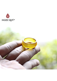 Nhẫn mã não vàng cam ni20 mệnh hỏa, thổ - Ngọc Qúy Gemstones