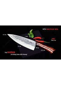 Dao Phúc Sen Dao Đầu Bếp Lọc Thái Cán Cẩm DBC