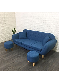 Sofa băng chung cư 1.8m (xanh)+ 2 đôn tặng 2 gối trang trí