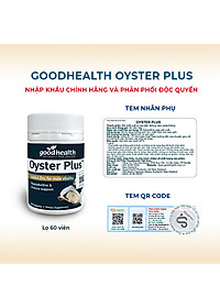 Combo 2 Hộp Tinh Chất Hàu Goodhealth Oyster Plus 60 Viên - Tăng Cường Sinh Lý - Cải Thiện Chất Lượng Tinh Trùng - Hàng Chính Hãng New Zealand