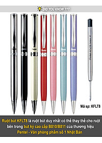 Bút ký Pentel B811 cao cấp ngòi 0.8mm mực xanh thiết kế thanh lịch đa dạng màu sắc