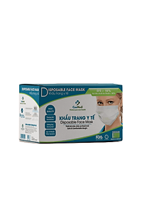 Khẩu trang y tế CAEMEDI 3 lớp trắng cao cấp, kháng khuẩn, lọc bụi bẩn đạt chuẩn BFE, FDA xuất khẩu Châu Âu - Hộp 50 cái