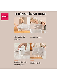 Bơm Điện - Bơm Tay Hút Chân Không Quần Áo Chăn Ga Gối Đệm Thú Bông Mành Rèm Deli - Phù Hợp Với Túi Hút Chân Không Đựng Quần Áo