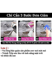 Xịt bọt đa năng vệ sinh nội thất ô tô xe hơi tẩy vết bẩn bề mặt nỉ da nhựa vải Flamingo 650ml F002