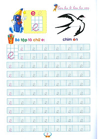 Chuẩn Bị Cho Bé Vào Lớp 1 - Tập Tô Chữ Cái - Quyển 2 (Tái Bản 2020)