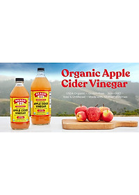 Giấm táo hữu cơ Organic Bragg 946ml (3 chai)