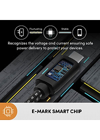 Dây sạc type-C to C PROLiNK GCC_240G3 dài 2m, sạc siêu tốc 240W chuẩn PD 3.1, truyền dữ liệu 40Gbps, xuất hình ảnh 8K Ultra HD - Hàng chính hãng