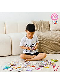 Thẻ học thông minh Mini Flashcard song ngữ Anh - Việt nhiều chủ đề cho bé - Thương hiệu Lalala baby