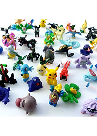 Bộ sưu tập mô hình đồ chơi Pokemon 48 chi tiết không trùng anime chibi vui nhộn, dễ thương cho bé nhập vai, trang trí - Hàng chính hãng
