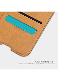 Bao da dành cho Samsung Galaxy A51 hiệu Nillkin Qin (Chất liệu da thật, có ngăn đựng thẻ, mặt da siêu mềm mịn) - Hàng chính hãng