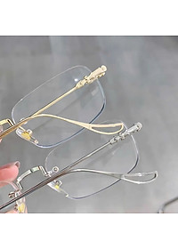 kính lão nam nữ không viền phong cách trẻ trung phù hợp khuôn mặt to và vừa A07