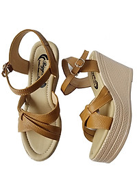 Giày Sandal Đế Xuồng Nữ Da Bò BIGGBEN Cao Cấp SDX26