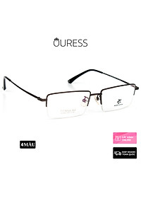 Gọng kính titanium LS9002 nửa khung thời trang nam cao cấp siêu nhẹ siêu bền OURESS