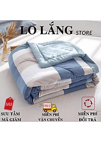 Chăn mền cotton chần bông dùng 2 mặt đắp thoáng mát 1.6x2m cao cấp