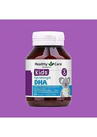 DHA cho bé từ 4 tháng - 12 tuổi Healthy Care Kids High Strength Úc, Giúp trẻ phát triển trí tuệ, thông minh, mắt sáng khỏe - OZ Slim Store 60 viên