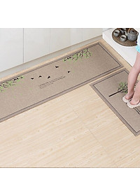 Bộ 2 thảm trải sàn nhà bếp mẫu mới cao cấp đế cao su chống trơn trượt tiện dụng - giao họa tiết và màu sắc ngẫu nhiên
