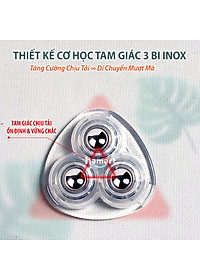 COMBO 4 Bánh Xe Mini Bi Thép Gắn Tủ Kệ Nội Thất Dán Đáy Thùng Rác Hộp Để Đồ Keo Siêu Dính Di Chuyển Đồ Đạc