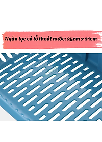Rổ Rửa Thực Phẩm Kèm Thau Tiện Lợi -Rổ Nhựa Thông Minh Đa Năng Cho Nhà Bếp -Rổ Xả Nước Gập Gọn Cầm Tay -Rổ Rửa Rau Gập Gọn