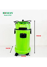 Máy hút bụi khô và ướt HiClean SP30, công suất 1500W, thùng nhựa ABS, dung tích 30L - Hàng Chính Hãng