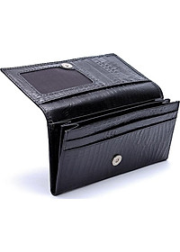 Ví nữ da bò vân cá sấu nhỏ 2 gấp nhiều màu Huy Hoàng HT3101-02-03-04