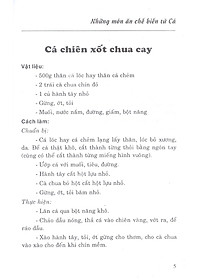 Sách Những Món Ăn Chế Biến Từ Cá (Tái Bản)