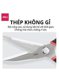 Kéo nhà bếp DELI 22.5cm - Màu đỏ 77770