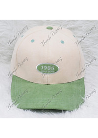 Nón kết vải nhung vá mỏ kết 2 màu độc đáo thêu số 1985 Xin shang