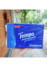 Lốc 4 Gói Khăn Giấy Cao Cấp Tempo Softpack Không Mùi, 4 Lớp, Không Gây Kích Ứng Da (90 Tờ/ Gói) - Thương Hiệu Đức