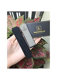 GIÁ HỦY DIỆT Dây đồng hồ HUBLOT nam lót da lộn Xám Tối Case 42 size dây 19 - 25 - 22