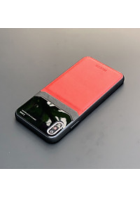 Ốp lưng da kính cao cấp dành cho iPhone X / iPhone XS - Màu đỏ - Hàng nhập khẩu - DELICATE