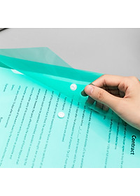 Bìa nút túi hồ sơ tài liệu A4 loại dày màu tự chọn Deli - Phù hợp học sinh văn phòng - Nhiều màu