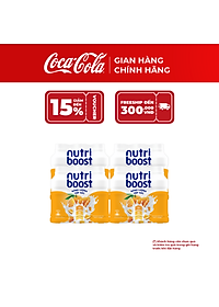 [SALE 11.11] Lốc 24 Chai Nutriboost Nước Uống Sữa Trái Cây Hương Cam 297ml – Thực Phẩm Bổ Sung, Coca-Cola Official Store
