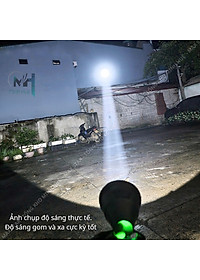 Đèn pin đội đầu siêu sáng XJ 9158 chiếu xa 1000m tích điện 12 giờ đổi 3 màu tặng kèm dây đeo đầu thay thế Đèn đội đầu