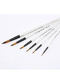 Bộ 12 cọ vẽ màu nước trắng ngọc trai dầu tròn Lalunavn, waterbrush Keep Smiling - B50