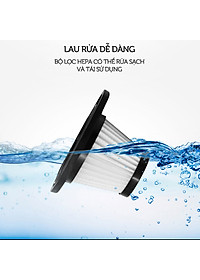Máy hút bụi cầm tay không dây loại sạc pin dùng cho gia đình XC628 - lực hút 3200kpa - dung lượng 2200mAh - có thể hút bụi khô và nước - màu xám đen - Hàng Chính Hãng