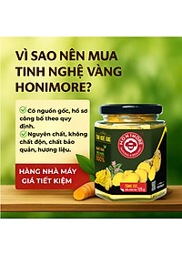 Tinh nghệ vàng Honimore nguyên chất hũ 100g - Tinh bột nghệ nguyên chất