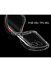 Ốp lưng cho Xiaomi Redmi 13C dẻo trong TPU chống sốc 4 góc cạnh, bảo vệ camera Kai Nguyễn( Hàng chính hãng)