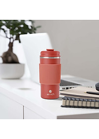 Ly giữ nhiệt inox 304 Elmich EL8345 480ml, Hàng chính hãng, lớp silicone chống trượt - JoyMall