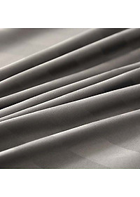 Bộ Ga Gối Cotton Kẻ 3F Lidaco Chuyên Dụng Cho Homestay, Khách Sạn - Xám