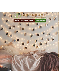 Dây Đèn Led Trang Trí Greenhome, Fairy Lights, Đom Đóm 1 Mét, 3 Chế Độ Sáng, Tặng Kèm Pin, Chịu Nước, Decor, Chụp Hình